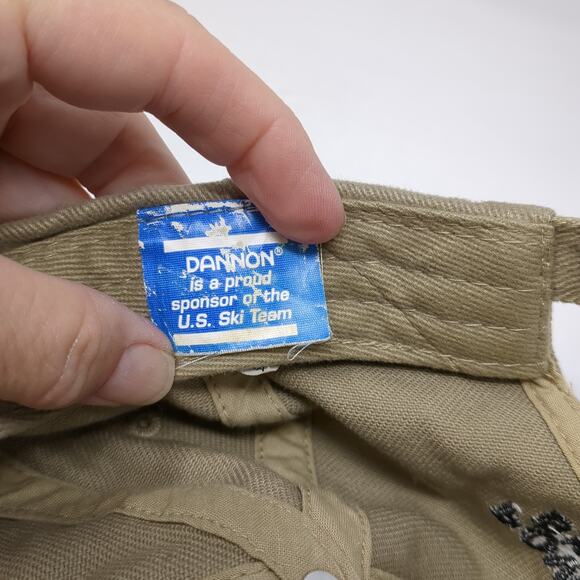 US Ski Team Powered By Dannon Baseball Cap Brown One Size Adjustable Embroidered - Picture 9 of 10